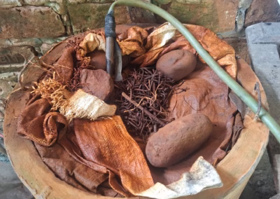 Household sand filter with Iron nails